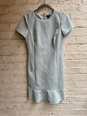Ann Taylor Pale Blue Short Sleeve Sheath Dress
